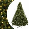 vidaXL Kunstmatige Inklapbare Kerstboom 240 cm 600 LED's Warmwit PVC