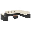 vidaXL 12-delige Loungeset met kussens poly rattan zwart