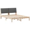 vidaXL Bedframe met hoofdeinde Bruin 150 x 200 cm Massief grenenhout