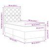 vidaXL Boxspring bed met matras met LED Taupe 90 x 190 cm Stof