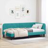 vidaXL Hoekbedframe met hoofdeinde Turquoise 100 x 200 cm Fluweel