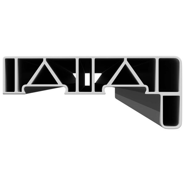 vidaXL Raamsokkel Wit 160 x 15 x 4,5 cm PVC