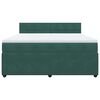vidaXL Boxspring met matras fluweel donkergroen 180x200 cm