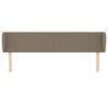 vidaXL Hoofdbord met randen 163x23x78/88 cm stof taupe