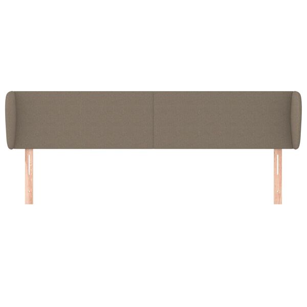 vidaXL Hoofdbord met randen 163x23x78/88 cm stof taupe
