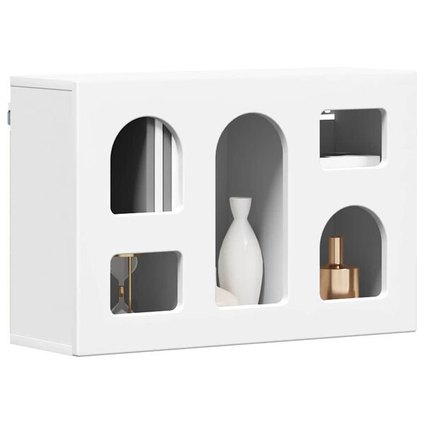 vidaXL Hangkast met plank met opslag Wit 60 x 20 x 40 cm Bewerkt hout