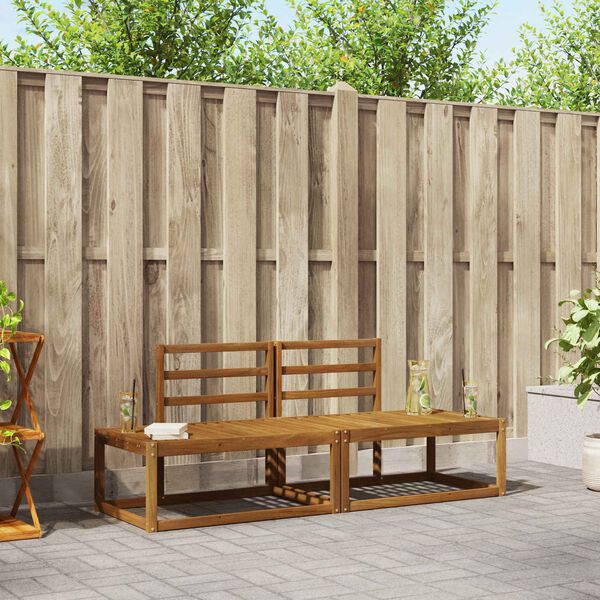 vidaXL Buiten bankenset 2 pcs Naturel 182,5 x 63 x 73 cm