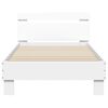 vidaXL Bedframe met hoofdbord en LED-verlichting wit 75x190 cm