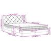 vidaXL Bed met matras stof donkerbruin 140x190 cm