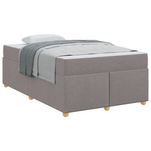 vidaXL Bedframe met matras Taupe 120 x 190 cm Stof