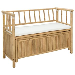 vidaXL Tuinkast Bank Naturel 110 x 47 x 80 cm Bamboe
