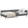 vidaXL Hoekbedframe Donkergrijs 90 x 190 cm Stof