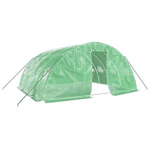 vidaXL Tuinkas met stalen frame 20 m&sup2; 5x4x2,3 m groen
