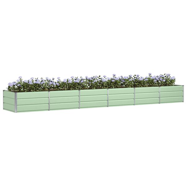 vidaXL Plantenbak Groen 480 x 80 x 45 cm Staal