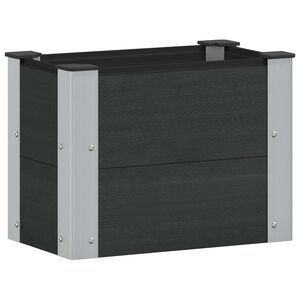vidaXL Verhoogde plantenbak Zwart 50 x 30 x 36 cm