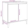 vidaXL Wastafelkast 58x33x60 cm bewerkt hout artisanaal eikenkleur