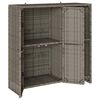 vidaXL Opbergkast met plank met opslag Grijs 100 x 36 x 102 cm Rattan