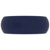 vidaXL Wastafel rond 40x15 cm keramiek mat donkerblauw