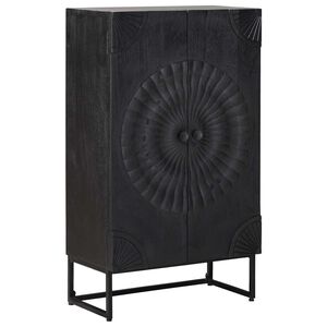 vidaXL Hoge kast Zwart 55 x 30 x 95 cm