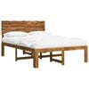 vidaXL Tweepersoonsbed met hoofdeinde ROSTOCK Naturel 160 x 200 cm