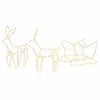 vidaXL Hert en slee kerstdecoratie LOVIISA 240 LED's Warmwit