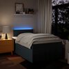 vidaXL Boxspring met matras stof blauw 120x190 cm