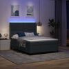 vidaXL Boxspringbed met hoofdeinde Donkergrijs 140 x 190 cm Fluweel