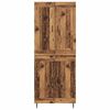 vidaXL Hoge kast 2 pcs Oud Hout Bewerkt hout
