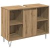 vidaXL Badkamermeubelset met plank 3 pcs Artisan Eiken Bewerkt hout