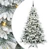 vidaXL Kunstkerstboom met 300 LED met standaard Wit 210 cm PE en PVC