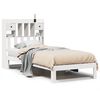 vidaXL Bed met boekenkast zonder matras grenenhout wit 75x190 cm
