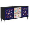vidaXL Tv-meubel MAINZ 102 x 33 x 51 cm Zwart eiken Bewerkt hout