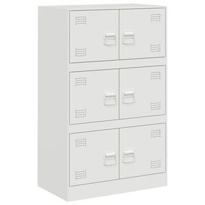 vidaXL Dressoir 67x39x107 cm staal wit
