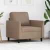 vidaXL Fauteuil 60 cm kunstleer cappuccinokleurig