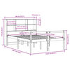 vidaXL Bed met boekenkast zonder matras massief grenenhout 140x190 cm