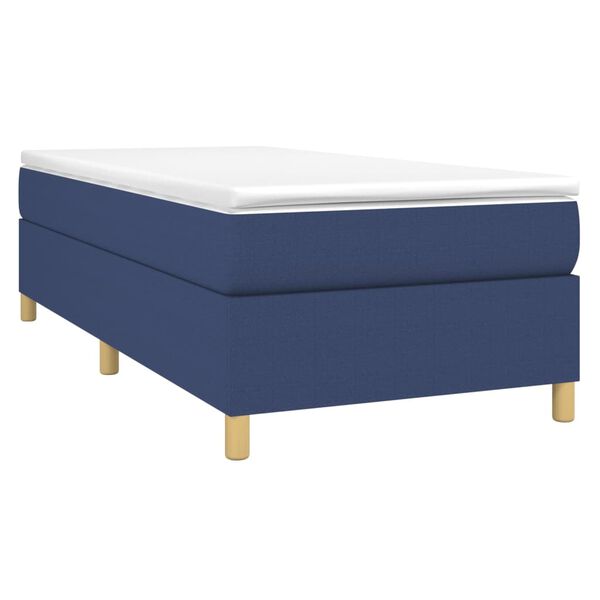 vidaXL Boxspring bed 90x200 cm stof blauw