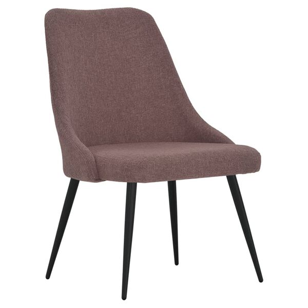 vidaXL Eetkamerstoelen 6 st stof bruin