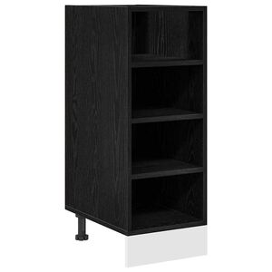 vidaXL Keukenonderkast Zwart eiken 30 x 44,5 x 81,5 cm Bewerkt hout