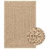 vidaXL Vloerkleed ZIZUR binnen en buiten 140x200 cm jute look