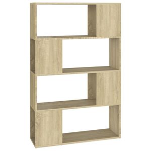 vidaXL Boekenkast/kamerscherm 80x24x124,5 cm bewerkt hout sonoma eiken