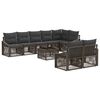 vidaXL Tuinbankenset 9 st Grijs poly rattan