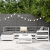 vidaXL 7-delige Loungeset massief grenenhout wit