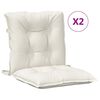 vidaXL Stoelkussens 2 st lage rug 100x50x7 cm stof gem&ecirc;leerd cr&egrave;me