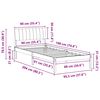 vidaXL Bedframe Bruin en donkergrijs 90 x 190 cm Massief grenenhout