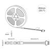 vidaXL LED-strip 2 pcs Zwart en transparant 750 mm Koper en kunststof