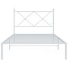 vidaXL Bedframe met hoofdbord metaal wit 100x190 cm