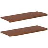 vidaXL Raamkozijnen 2 st Donkerbruin 120 x 40 x 2 cm Massief Eikenhout