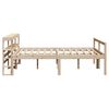 vidaXL Seniorenbed met hoofdbord massief grenenhout 120x200 cm