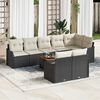 vidaXL Tuin Sofa Set 9 pcs Zwart en wit