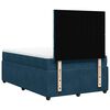 vidaXL Boxspring met matras fluweel donkerblauw 120x190 cm